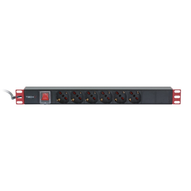 Multipresa 6 Posti da Rack 19" Spina Italiana con Interruttore 1 U Multipresa 6 Posti da Rack 19" Spina Italiana con Interruttore 1 U