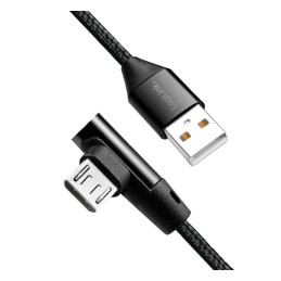 Cavo USB Micro-B Maschio Angolato/USB-A Maschio Dritto 1m Nero