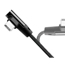 Cavo USB Micro-B Maschio Angolato/USB-A Maschio Dritto 1m Nero