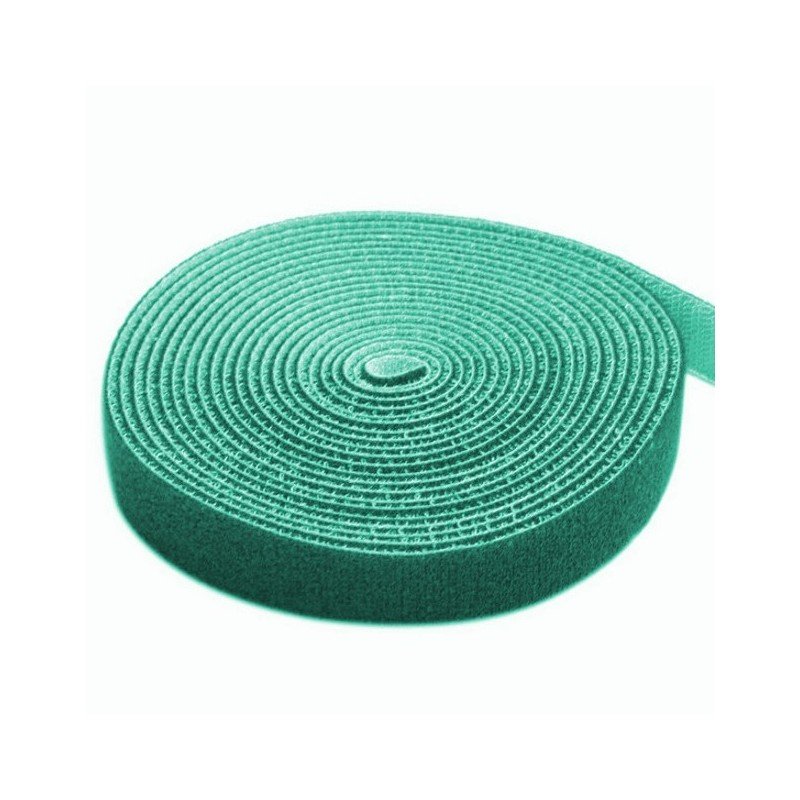 Rotolo di Velcro Gestione cavi Lunghezza 4m Larghezza 16mm Verde