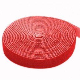 Rotolo di Velcro Gestione cavi Lunghezza 4m Larghezza 16mm Rosso