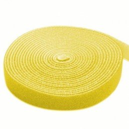 Rotolo di Velcro Gestione cavi Lunghezza 4m Larghezza 16mm Giallo