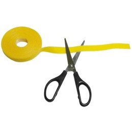 Rotolo di Velcro Gestione cavi Lunghezza 4m Larghezza 16mm Giallo