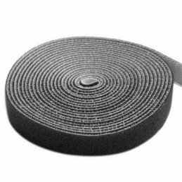 Rotolo di Velcro Gestione cavi Lunghezza 4m Larghezza 16mm Nero