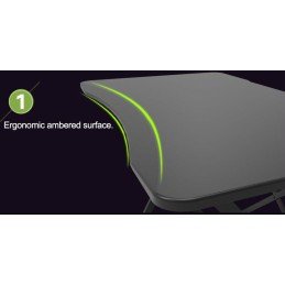 Scrivania Gaming Ergonomica Tavolo da Gioco per PC 110 cm Nero