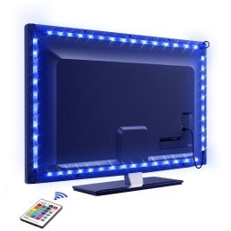 Striscia 30 LED RGB USB 2m per Retro-illuminazione TV A++