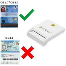 Lettore/Scrittore di Smart Card USB-C™ Compatto Bianco