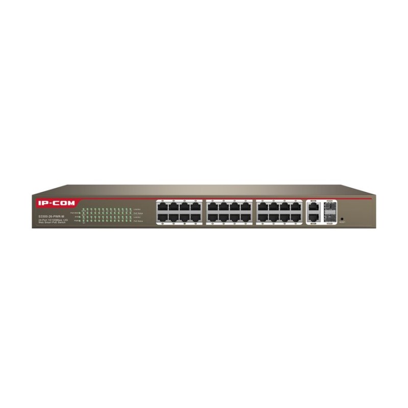 Switch 24 porte 10/100 con 2 porte gigabit/SFP combo con supporto Web-Smart