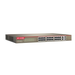 Switch 24 porte 10/100 con 2 porte gigabit/SFP combo con supporto Web-Smart