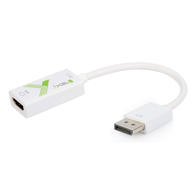 Adattatore da Displayport v1.2 a HDMI 4K@60Hz Bianco Adattatore da Displayport v1.2 a HDMI 4K@60Hz Bianco