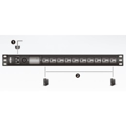 PDU 1U di Base con Protezione da Sovratensione, PE0110SG
