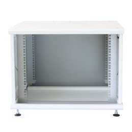 Armadio Rack 19" ideale per Accumulatori Fotovoltaico 8U P600mm Bianco