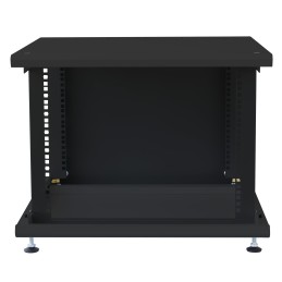 Armadio Rack 19" ideale per Accumulatori Fotovoltaico 8U P600mm Nero