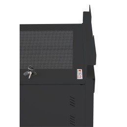 Armadio Rack 19" ideale per Accumulatori Fotovoltaico 8U P600mm Nero