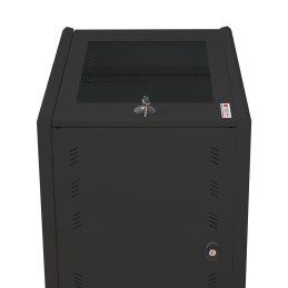 Armadio Rack 19" ideale per Accumulatori Fotovoltaico 8U P600mm Nero