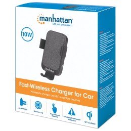 Caricatore rapido da Auto Wireless 10W doppio aggancio e sensore touch