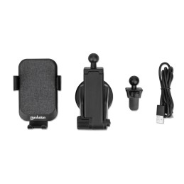 Caricatore rapido da Auto Wireless 10W doppio aggancio e sensore touch