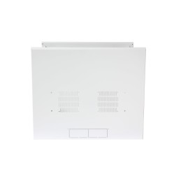 Armadio Rack 19" a muro 16U sezione unica P.600mm Porta Cieca Bianco