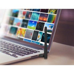 Adattatore Wireless AC600 Dual Band Donlge WiFi USB Antenna Esterna
