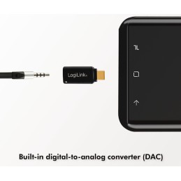 Adattatore Convertitore Audio Portatile da USB-C™ a 3,5 mm Nero