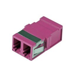 Adattatore a Bussola Keystone LC Duplex Multimodale OM4 Fucsia