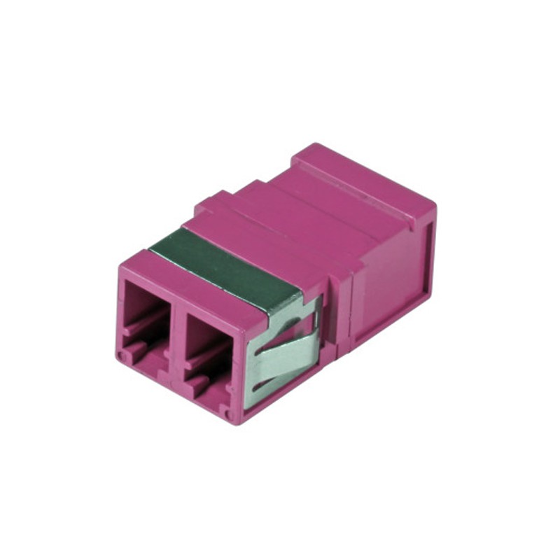 Adattatore a Bussola Keystone LC Duplex Multimodale OM4 Fucsia