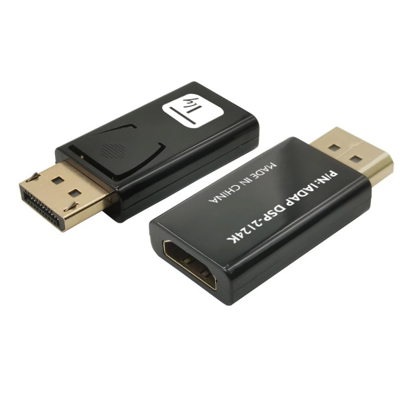 Adattatore Convertitore da DisplayPort DP 1.2 a HDMI 4K 60Hz Nero Adattatore Convertitore da DisplayPort DP 1.2 a HDMI 4K 60Hz Nero