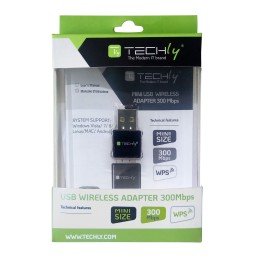 Mini Adattatore WiFi USB 2.4Ghz 300Mbps con tasto WPS