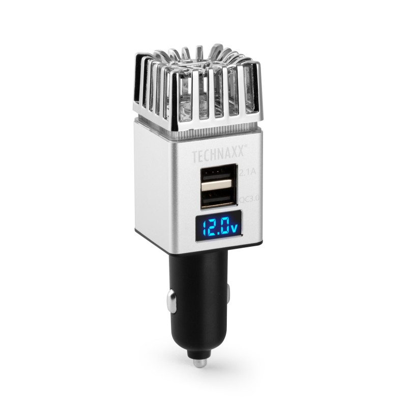 Ionizzatore Purificatore d'aria da Auto 12/24V 2xUSB, TX-130