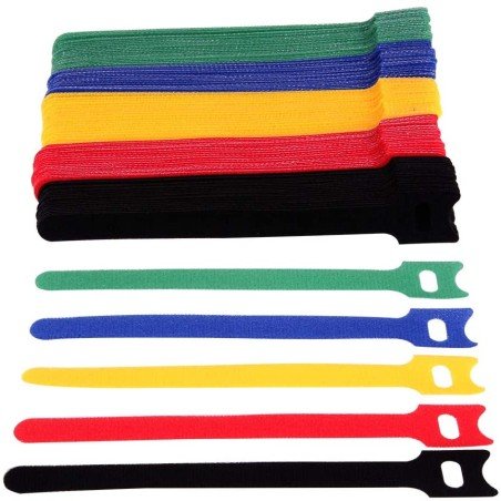 Fascette Fermacavo Multicolor in Velcro Set da 10pz