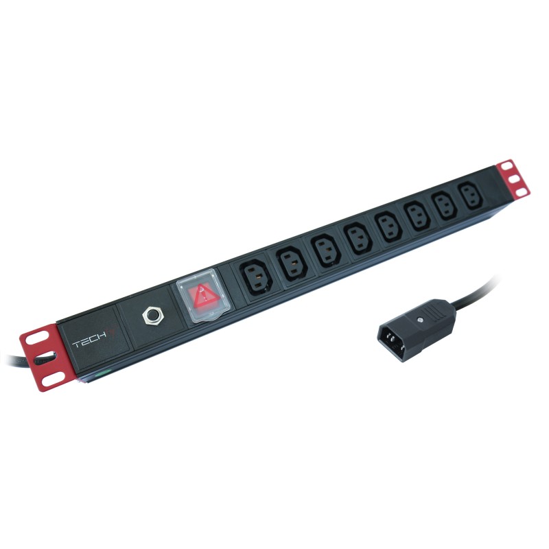 Multipresa da Rack 19" 8 Posti C13 con Interruttore e protezione termica Multipresa da Rack 19" 8 Posti C13 con Interruttore e protezione termica