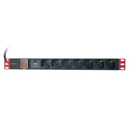 Multipresa da Rack 19" 7 Posti con limitatore da sovratensioni