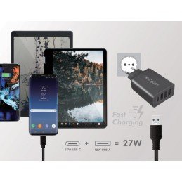 Caricatore da Muro a 4 porte con USB-C™ 27W