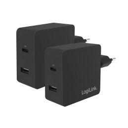 Caricatore da Muro USB-C™ e USB tipo A 65W Nero