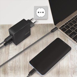 Caricatore da Muro USB-C™ e USB tipo A 65W Nero