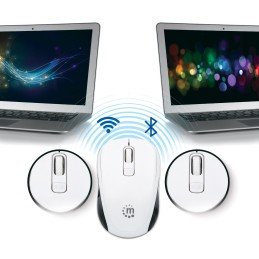 Mouse Dual-Mode Bluetooth e Wireless 2.4 GHz Bianco