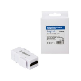 Accoppiatore Keystone HDMI con Ripetitore Bianco