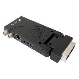 Decoder Ricevitore Digitale Terrestre DVB-T/T2 H.265 HEVC 10bit USB HDMI Scart 180° e Telecomando Universale 2 in 1