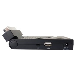 Decoder Ricevitore Digitale Terrestre DVB-T/T2 H.265 HEVC 10bit USB HDMI Scart 180° e Telecomando Universale 2 in 1