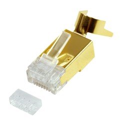 Plug Modulare Dorato RJ45 CAT.8.1/CAT.6A 10pz