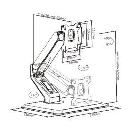 Supporto per Monitor Touch Screen da 17"-32"