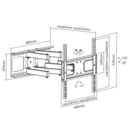 Staffa da Muro con doppio braccio per TV LED/LCD 32-55"