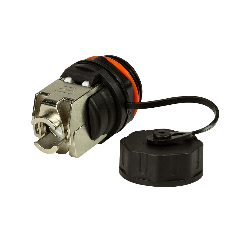Accoppiatore RJ45 Cat.6A Schermato IP68 toolless Accoppiatore RJ45 Cat.6A Schermato IP68 toolless