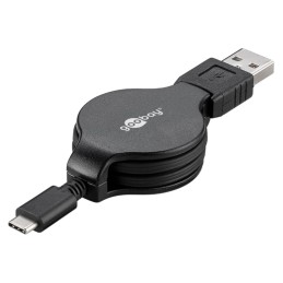Cavo Retrattile da USB-C™ a USB A 1m Nero