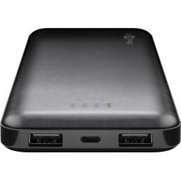 Power Bank Slim 10000 mAh 2x USB Nero