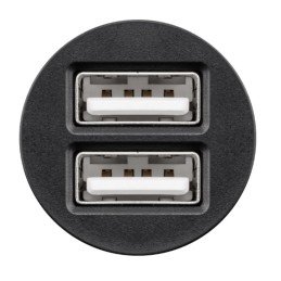Caricatore Compatto da Auto 2 porte USB max.15.5W/3.1A Nero