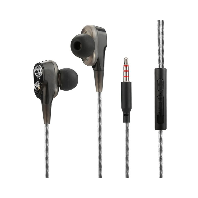 Auricolari Stereo In Ear Duett con Microfono e Telecomando Nero