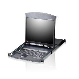 Switch KVM LCD a due binari Multi-Interface Cat5 a 8 porte 17"