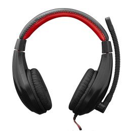 Cuffie Gaming con Microfono Serval Nero Rosso GH2040