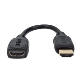Cavo Prolunga HDMI High Speed con Ethernet 15cm Nero